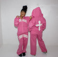 PINK OVERSIZED JOGGERS w RHINESTONES