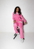 PINK JACKET WITH RHINESTONES